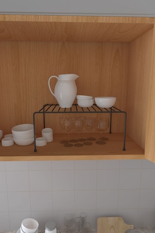 Eva Metal Tasarim Dolap Içi Düzenleyici Organizer Tezgah Banyo Tabak Bardak Düzenleme Siyah