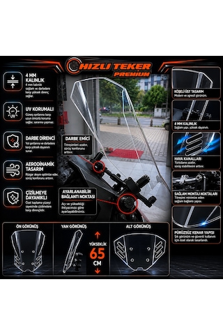 Rks Reale 125 Ön Tur Camı Şeffaf