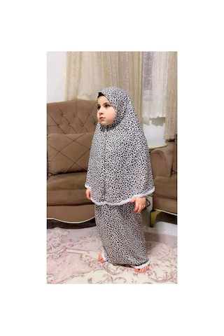 Aladaıyr 2 Adet Çocuk Namaz Elbise Pamuk Kumaş Çok Renkli035