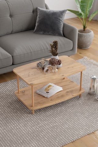 Orta Sehpa Ahşap Ayaklı Sehpa İki Raflı Sehpa-çam