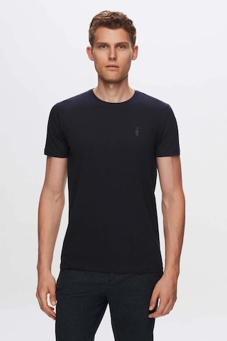 Twn Slim Fit Lacivert Düz Kabartma Baskılı T-shirt 4ec148551753m Lacivert