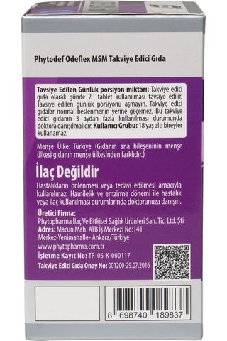 Phytodef Odeflex Msm Glukozamin Sülfat Kondroitin Sülfat 90 Kapsül