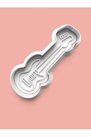 Rock Müzik Kurabiye Kalıbı Ve Şeker Hamuru Kalıbı 4'lü Set