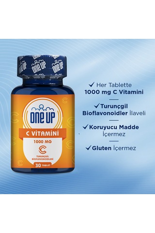 One Up C Vitamini 1000 Mg 30 Tablet Aromasiz