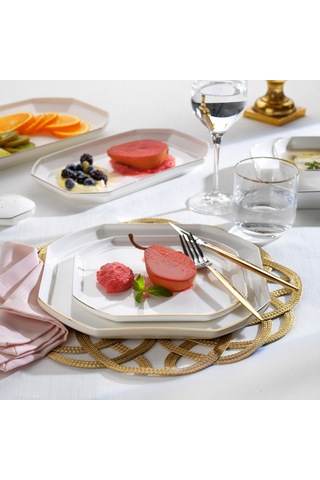 Schafer Graceful Bone Yemek Takımı 56 Parça-gold