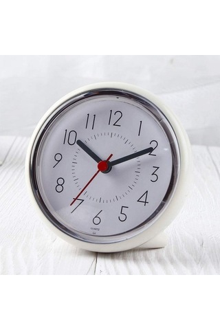 Primepickings Banyo Duvar Saati, Su Geçirmez Vantuz Sessiz Çalışmayan Saatler Masa Yatak Odası Ev Ofis Okul A