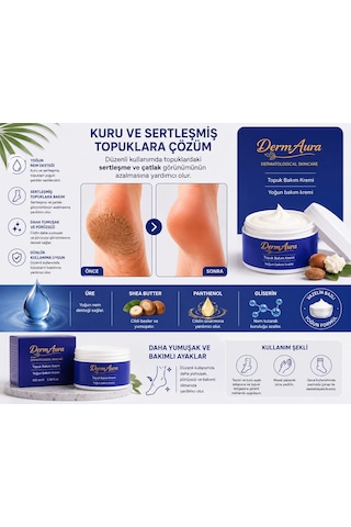Dermaura Urealı Yoğun Nemlendirici Topuk Bakım Kremi 100 Ml