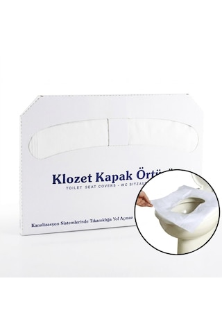 Şeylişeyler - Klozet Kapak Örtüsü 200'lü Tek Kullanımlık Hijyenik Tuvalet Kağıdı 1 Paket