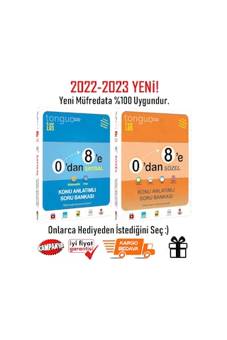 Tonguç Akademi 8.Sınıf 0’Dan 8’E Konu Anlatımlı Soru Bankası Set