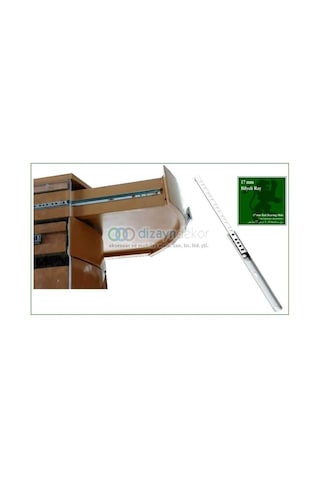 İnce Bilyalı Çekmece Rayı 17x310 Mm