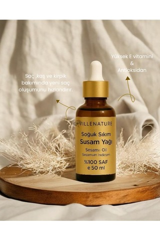 Villenature Soğuk Sıkım Susam Yağı Sesame Oil Sesamum Indicum 50 Ml