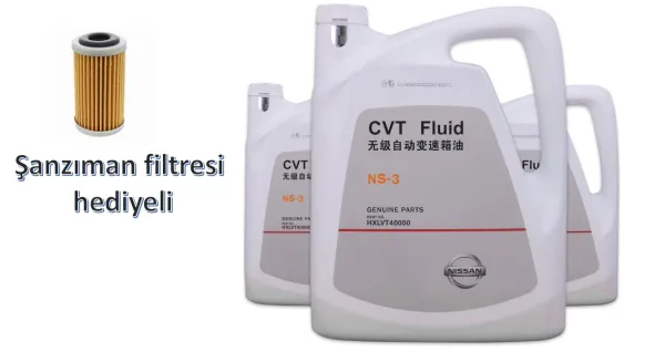 Nissan Ns3 Cvt Şanzıman Yağı 4 Lt+filtre 1 Adet 4 Litre Nissan Ns3 Cvt Şanzıman Yağı 4 Lt+filtre 1 Adet 4 Litre