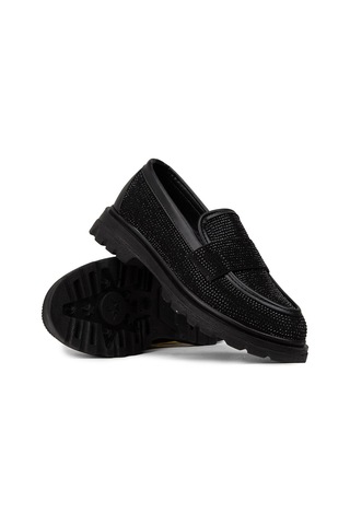 Deery Kadın Siyah Taşlı Loafer Ayakkabı - Ka515zsyhe01 Siyah
