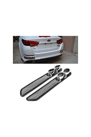 Araç Arka Difüzör Tampon Yapıştırma Egzoz Görünümlü Sportif Ve Agresif Oto Aksesuar