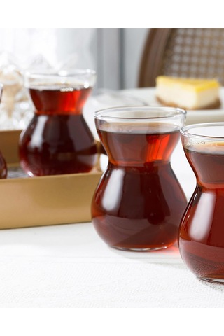English Home Etnik Cam 6'li Çay Bardağı 140 Ml Çok Renkli