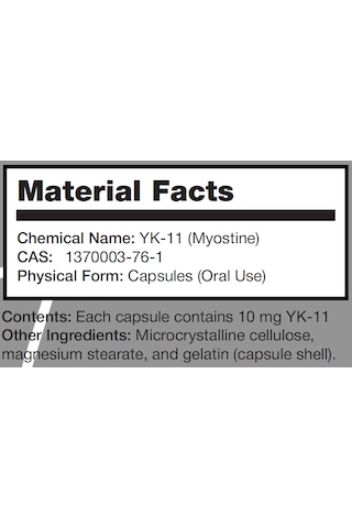 Yk-11 10 Mg Myostatın 60 Kapsül Aromasız