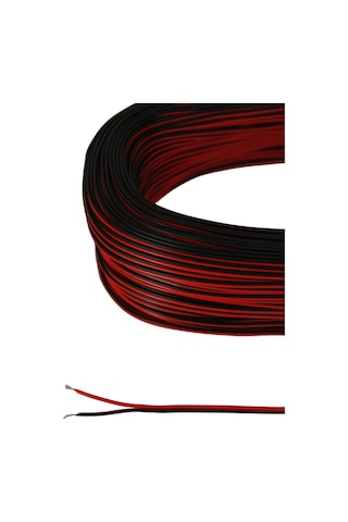 2 Pin Jst Elektrik Kablosu 2'li Şerit Led Kablo 2x0,22mm Kalaylı %100 Bakır Kordon Kablo 100m