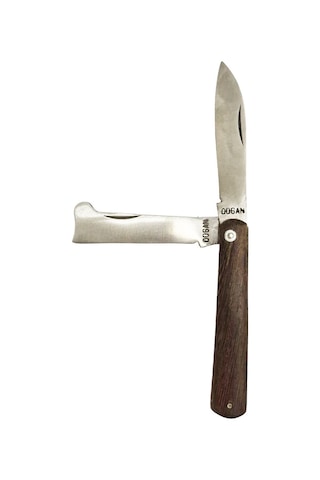 Temiziş Aşı Katlanır Çift Bıçağı Ahşap Sap 18cm