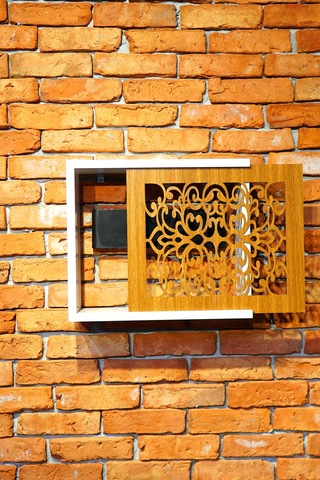 Modem Saklama Kutusu Sürgülü Yana Açılır 35 X 40 Motifli Ceviz