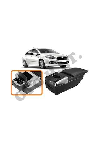 Fiat Linea Uyumlu Bardaklıklı Lüks Kol Dayama Kolçak Siyah İthal.
