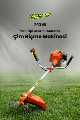 Reschmann R-74368 2.2 HP Profesyonel Yan Tipi Benzinli Ot ve Çalı Tırpanı