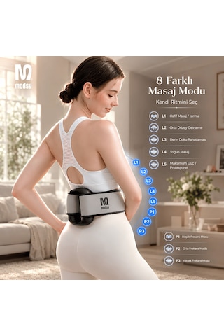 Modsy Dijital Led Ekranlı Titreşimli Vücut Masaj Aleti Bölgesel İncelme, Sıkılaştırma & Masaj Kemeri Cihazı
