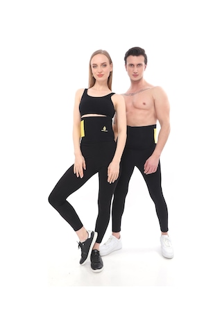 Sh Mağazacılık Unisex Termal Terleten  Sarı  Bel Korse Kemer Sarı