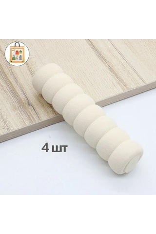 Besthome1 4 Adet Bej Yuvarlak Köşe Koruyucu, Yumuşak Köpük Kapaklı, Çocuk Güvencesi İçin Uygun