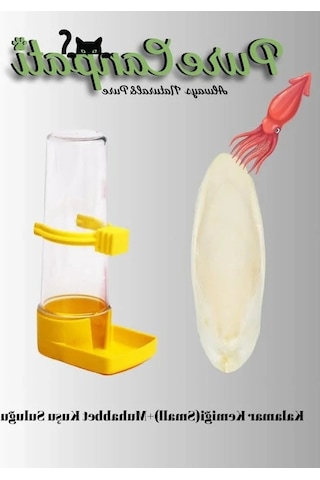 Muhabbet Kuşu Suluğu Ve Küçük Boy Kalamar Kemiği