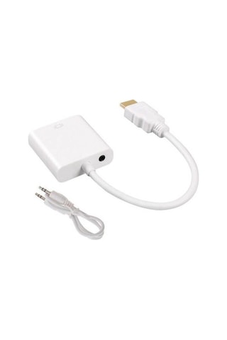 Hdmi To Vga Ses Çevirici Kablo Projeksiyon Notebok Pc  Uydu