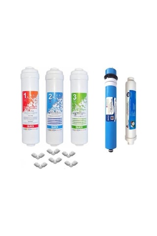 Kapalı Kasa Su Arıtma Cihazları Için Quick Girişli 80 Gpd Membran 5 Aşamalı Filtre Seti