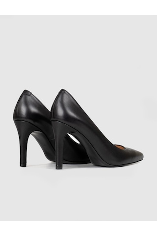 Cabani Kadın Hakiki Deri Siyah İnce Topuklu Stiletto-siyah Siyah