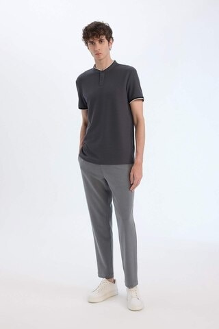 Defacto Slim Fit Dar Kesim Dik Yaka Dokulu Kısa Kollu Waffle Polo Tişört Z4262az25smar15 Antrasit