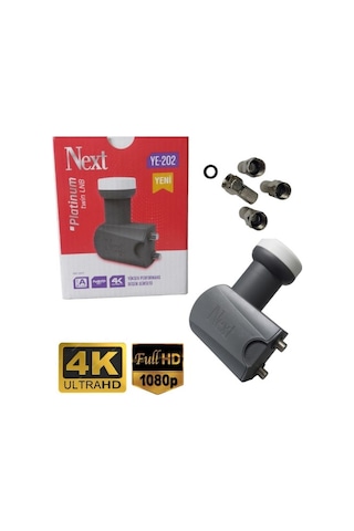 Next 2'li İki Çıkışlı Lnb 4k Full Hd+ 4 Adet Contalı Konnektör