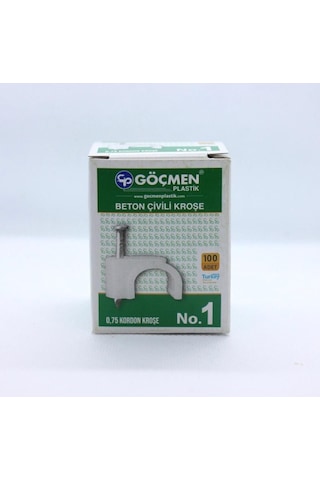 Göçmen Plastik Beton Çivili Kroşe No1 100 Adet