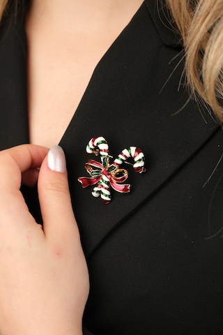 Çildan Womens Yılbaşı Koleksiyonu Baston Şeker Broş