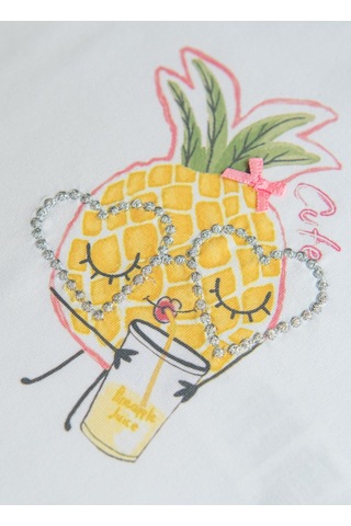 KitiKate Organik Juice T-shirt Beyaz