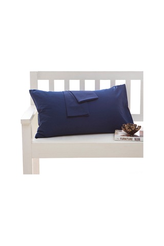 Teltree Koyu Mavi 100% Pamuk Yastık Kılıfı - 50x75 Cm, Konforlu, Temizliği Kolay, Dayanıklı, Envelope Tipi, Uyku Konforu, Tekli Paket Diğer