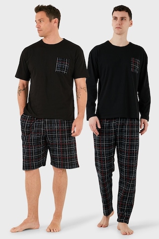 Buratti Erkek Pijama Takımı 657200120s2 Siyah-füme-siyah Siyah-füme-siyah
