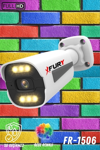 Fury 5mp Lens1080p 6 X Ultra Led Gece Renkli Full Hd Suya Dayanıklı Güvenlik Kamerası