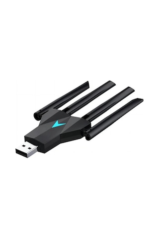 Elmpaly Usb 3.0 Kablosuz Wifi Alıcı 1300mbps Çift Bant 4 Antenli Ağ Adaptörü