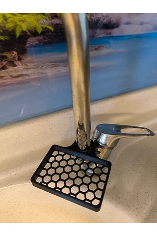 Lavabo İçin Mutfak Sünger Tutucu Siyah