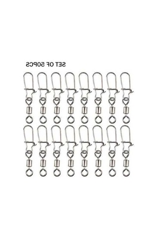 Ebitda 2/4/6/8 Boy Balıkçılık Bağlantı Elemanı, 50 Adet Bakır Set - 50 Parça Balıkçılık Bağlantı Parçası Seti