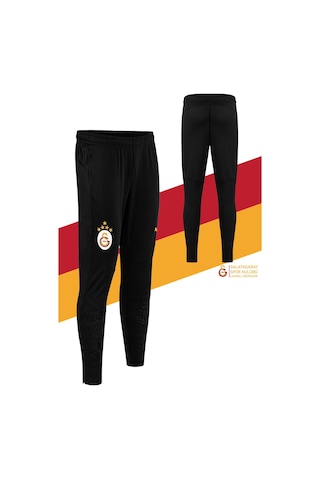 Galatasaray Lisanslı A Takım Antrenman 5 Yıldızlı Eşofman Alt Siyah Siyah