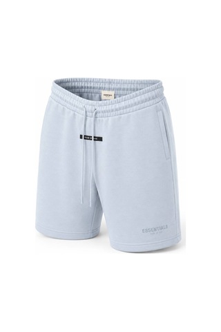 Hzr Wear Erkek Regular Fit Rahat Kesim %100 Pamuk Hafif Kalın Beli Bağcıklı Şort Mavi