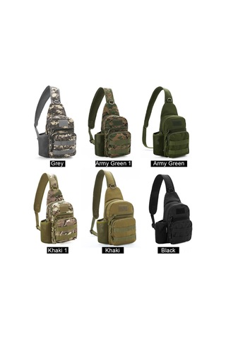 Youtek Unisex Askılı Çanta - Kamuflaj Desenli, 600d Oxford, Çoklu Cep, Su Flasör Çantası, Dağcılık-siklet İçin, Büyük Kapasite Yeşil