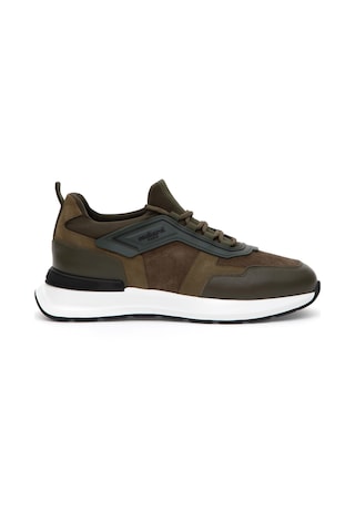 Cacharel Haki %100 Deri Sneaker Ayakkabı Yesıl