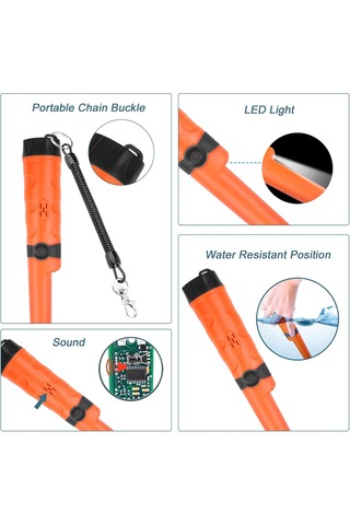 Pinpointer Metal Dedektörü, Hazine Avcılık Aracı Buzzer Titreşimli Taşınabilir Pim İşaretçi Led