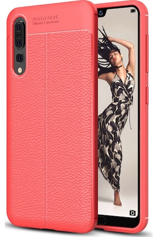 Huawei P20 Pro Kilif Esnek Deri Görünümlü Korumali Niss Silikon 409280786