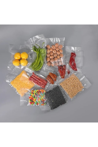 Novisan 1 Adet 20cm 5 Metre + 1 Adet 25cm 5 Metre toplam 10 Metre Vakum Poşeti Bobini Tırtıklı